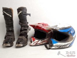 O'neal Motocross Boots, O'neal Helmet, And THH Helmet
