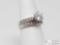 Sterling Silver Ring And Band with CZ Stones