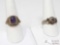 2 Vintage Sterling Silver Rings With Semi-Precious Stones- 10.1g