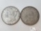 2 1921 Morgan Silver Dollars