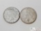 1934 and 1923 Silver Peace Dollars