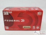 Factory Sealed 100 Rounds Of Federal 9MM Luger- 115 GR