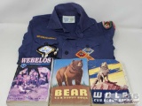 Boy Scout Youth Shirt, 2 Cub Scout Books, Boy Scout Book