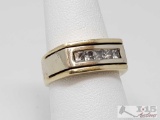 14k Gold Diamond Ring, 7.9g