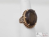 14k Gold Ring With Large Semi Precious Stone, 7.4g