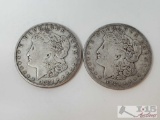 2 1921 Morgan Silver Dollars