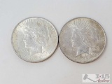 2 1922 Silver Peace Dollars