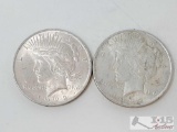 2 1922 Silver Peace Dollars
