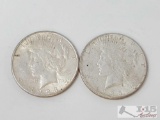 2 1923 Silver Peace Dollars