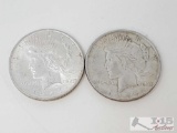 2 1924 Silver Peace Dollars