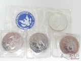 3 Liberty Centennial Coins And 1971 Eisenhower Silver Dollar