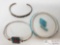 Sterling Silver Bracelets with Turquoise, Weighs Approx 37.4