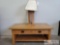 Wooden Table And Wooden Lamp