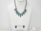 Native American Turquoise & Sterling Silver Necklace and Earrings - Bobby Platero, 15.3g