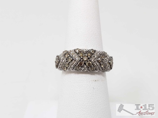 14K Gold Diamond Cocktail Ring, 5g