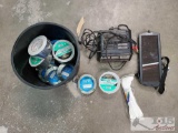 Battery Chargers. Tape. Utility Wire. Plant Pot