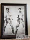 Framed Lithograph Of Elvis Presley By Andy Warhol With COA