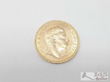 1901 Germany 20 Mark Gold Coin - 8g