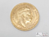 1906 Germany 20 Mark Gold Coin - 8g