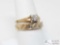 Two 14k Gold Diamond Ring, 4.2g