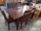 Wooden Dining Room Table with 6 Chairs and 1 Leaf