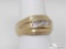 14k Gold Ring With Diamonds, 7.5g
