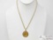 14k Gold Chain With 999 Gold Coin Pendant, 19.7g