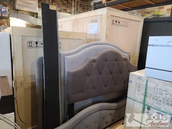 2 Bed Frames And 2 Upoholstered Headboards