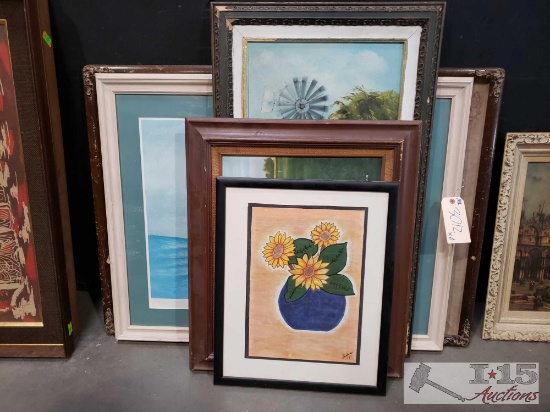 6 Pieces Of Framed Art