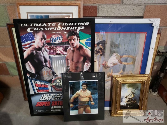 8 Pieces Of Framed Art