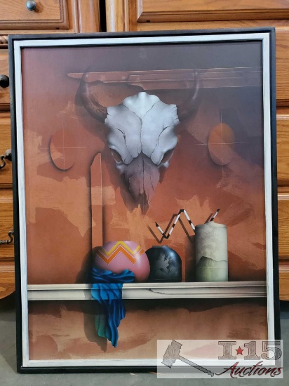 Oil Painting "Signals" by James Carter, Framed