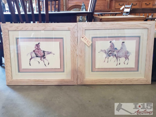 2 Framed Carol Grigg Lithographs