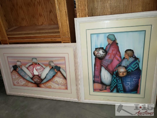 2 Framed Amado Maurilio Pena Jr Prints
