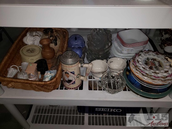 Beer Stein, Tea cups, Glass trays, and More