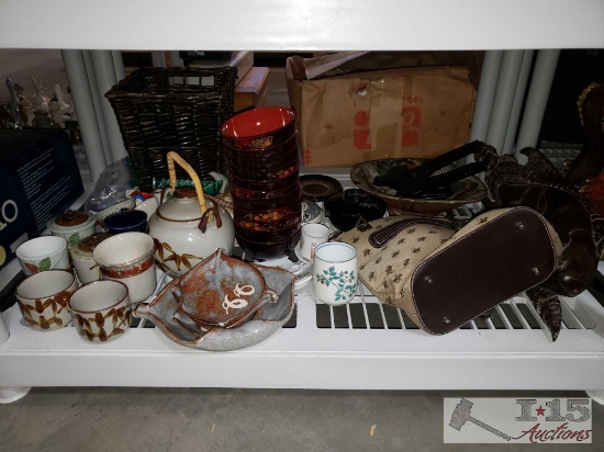 Beverly Hills Polo Club Purse, Asian glassware, and more