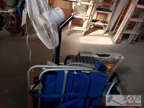 Optimus Fan, Collapsible table, Space Heater, and more