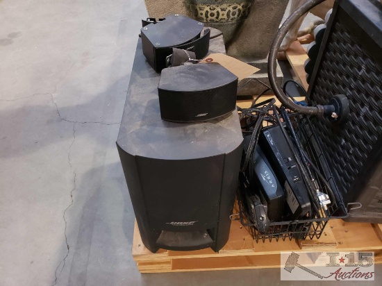 Speakers. Routers. Cables