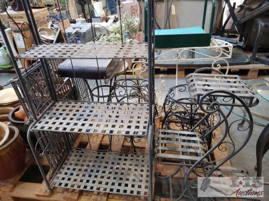 Metal Gardening Shelves
