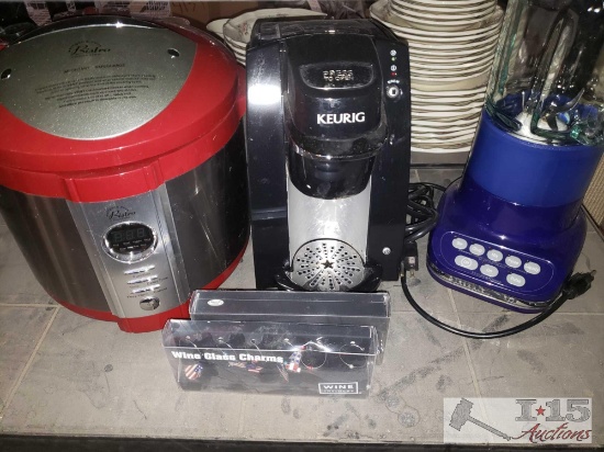 One Crockpot, One Keurig Coffee Machine, One Blender, and more