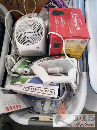Clothes Iron, Heater, surge protectors, and more