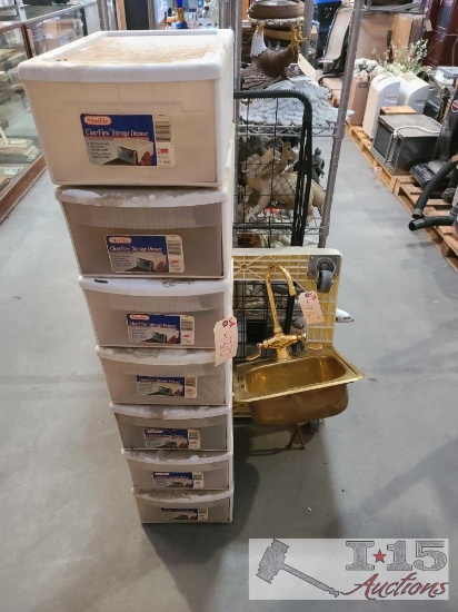 Sink. Furniture Dolly. Cart. Stackable Storage Drawers