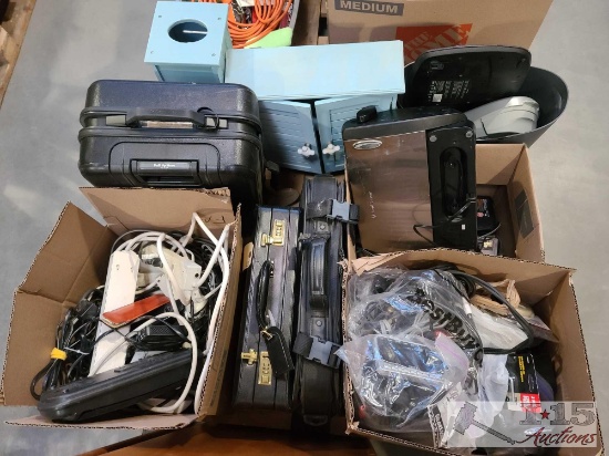 Luggage. Surge Protectors. RCAs. Remotes.