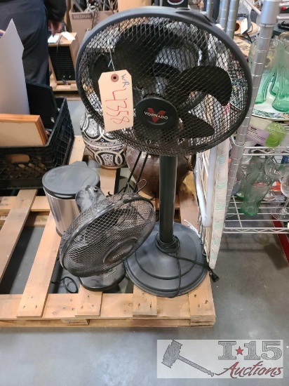Fans. Trash Can. Ironing Board