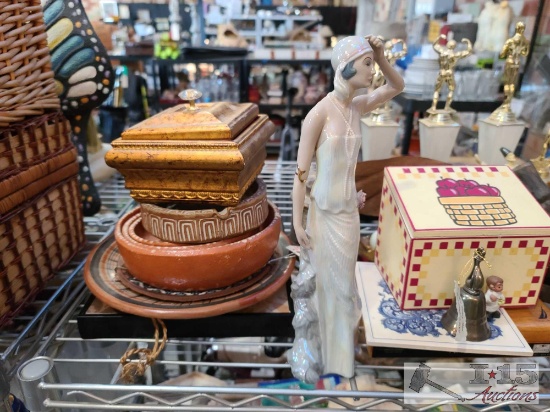 People. Animals. Boxes. Candle Stick. Clay Ashtray. Plate. Jar.