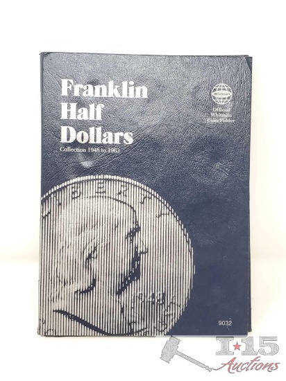 Franklin Half Dollars Collection 1948 to 1963 With COA