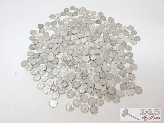 336 Pre 1964 Dimes - 841g