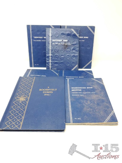 Roosevelt Dime Collections, Washington Head Quarter, and "Mercury" Head Dimes Collections