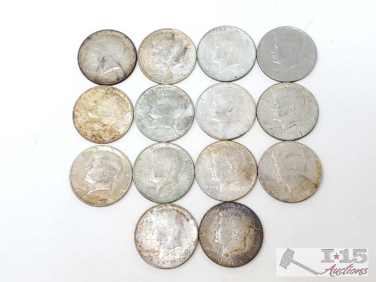 14 40% Silver Kennedy Half Dollars