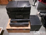 Three Kenwood Multi-Media Players, One Sony VHS Player, One Aiwa Speaker, and more