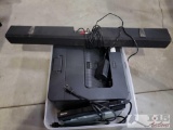 Sound Bar, Printer, and DVD player